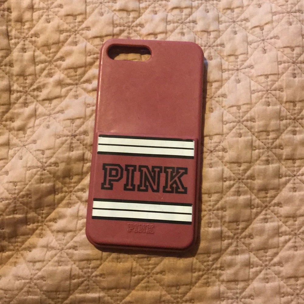 Pink rubber case iphone 7 plus